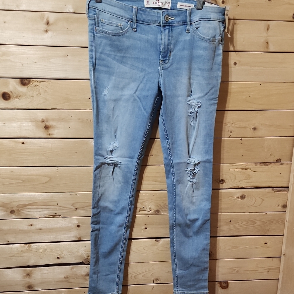 Hollister Low Rise Super Skinny Jeans Size 9R NEW w29 L30
